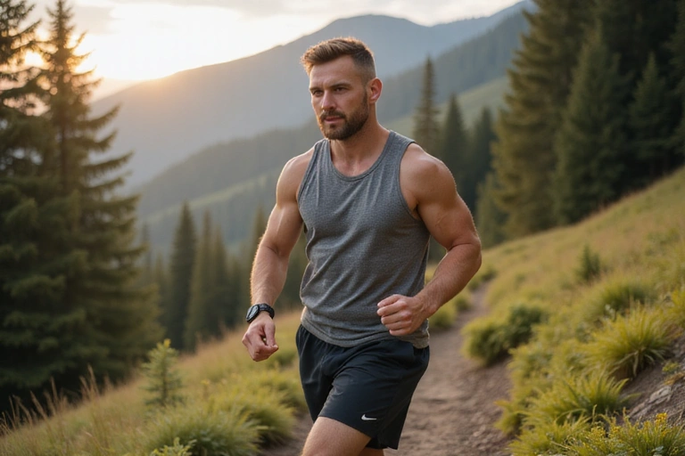 Man exercising outdoors, representing vitality and natural health